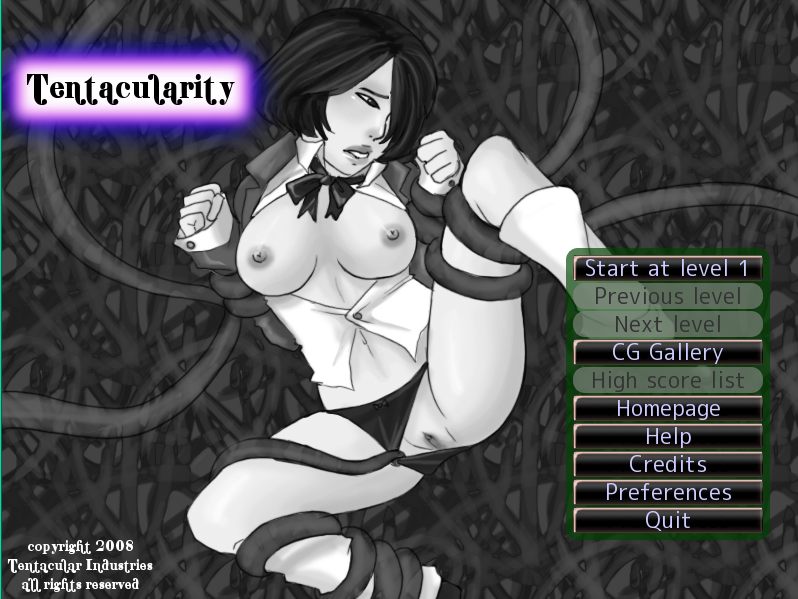 Screenshot of the title screen to Tentacularity